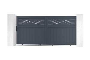 Bīdāmie vārti 3m HALTI H.140cm pelēks alumīnijs main image