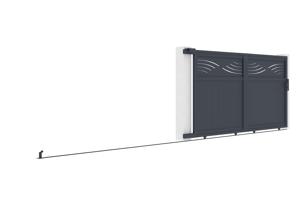 Sliding gate kit 3m HALTI H.160cm grey aluminium 7