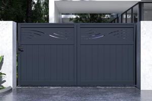 Sliding gate kit 3m HALTI H.160cm grey aluminium 5