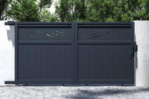 Sliding gate kit 3m HALTI H.160cm grey aluminium 6