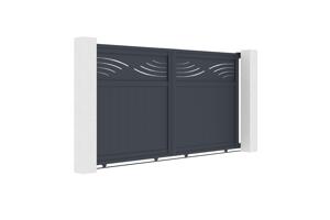 Sliding gate kit 3m HALTI H.160cm grey aluminium 2