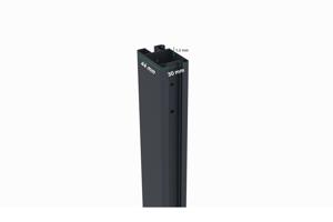 Portail coulissant 3m NEVIS H.140cm aluminium gris 12
