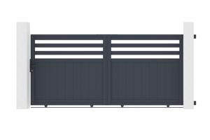 Bīdāmie vārti 3m NEVIS H.140cm pelēks alumīnijs main image