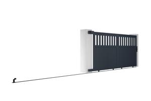 Sliding gate kit 3m NEVIS H.160cm grey aluminium 9