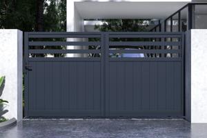 Sliding gate kit 3m NEVIS H.160cm grey aluminium 5