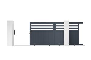 Sliding gate kit 3m NEVIS H.160cm grey aluminium 4