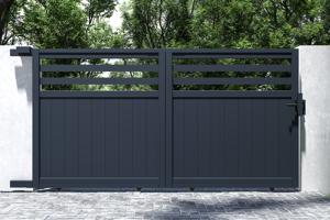 Sliding gate kit 3m NEVIS H.160cm grey aluminium 6