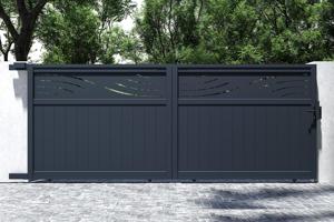 Sliding gate kit 4m HALTI H.160cm grey aluminium 6