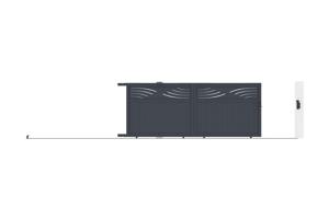 Sliding gate kit 4m HALTI H.160cm grey aluminium 10