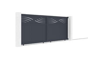 Sliding gate kit 4m HALTI H.160cm grey aluminium 3