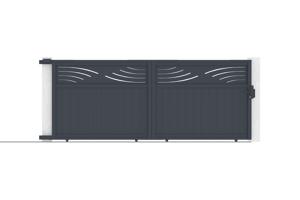 Sliding gate kit 4m HALTI H.160cm grey aluminium 7