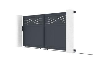 Sliding gate kit 4m HALTI H.160cm grey aluminium 4