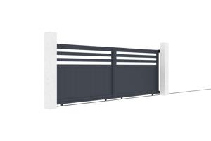 Skjutgrind 4m NEVIS H.140cm grå aluminium 3