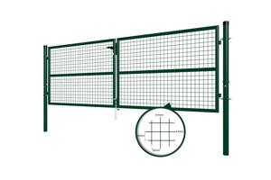Portail grillagé OLGA 300x100cm vert 4