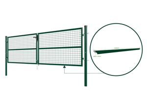 Portail grillagé OLGA 300x100cm vert 7