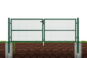 Portail grillagé OLGA 300x100cm vert 5