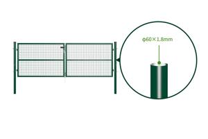 Portail grillagé OLGA 300x100cm vert 6