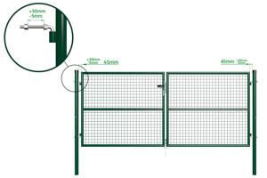 Mesh gate 3m OLGA H.130cm green 9