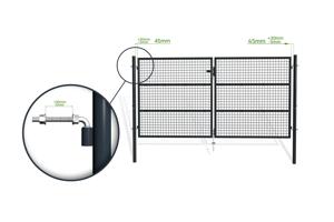 Mesh gate 3m OLGA H.150cm grey 8