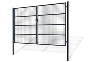 Portail grillagé OLGA 300x200cm gris 2