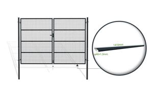 Portail grillagé OLGA 300x200cm gris 6