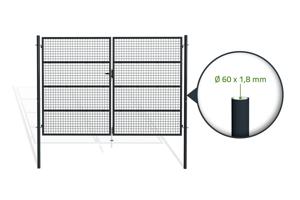 Portail grillagé OLGA 300x200cm gris 7