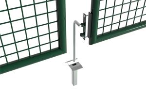 Portail grillagé 3m OLGA H.200cm + Portillon 1m OLGA H.200cm vert 10