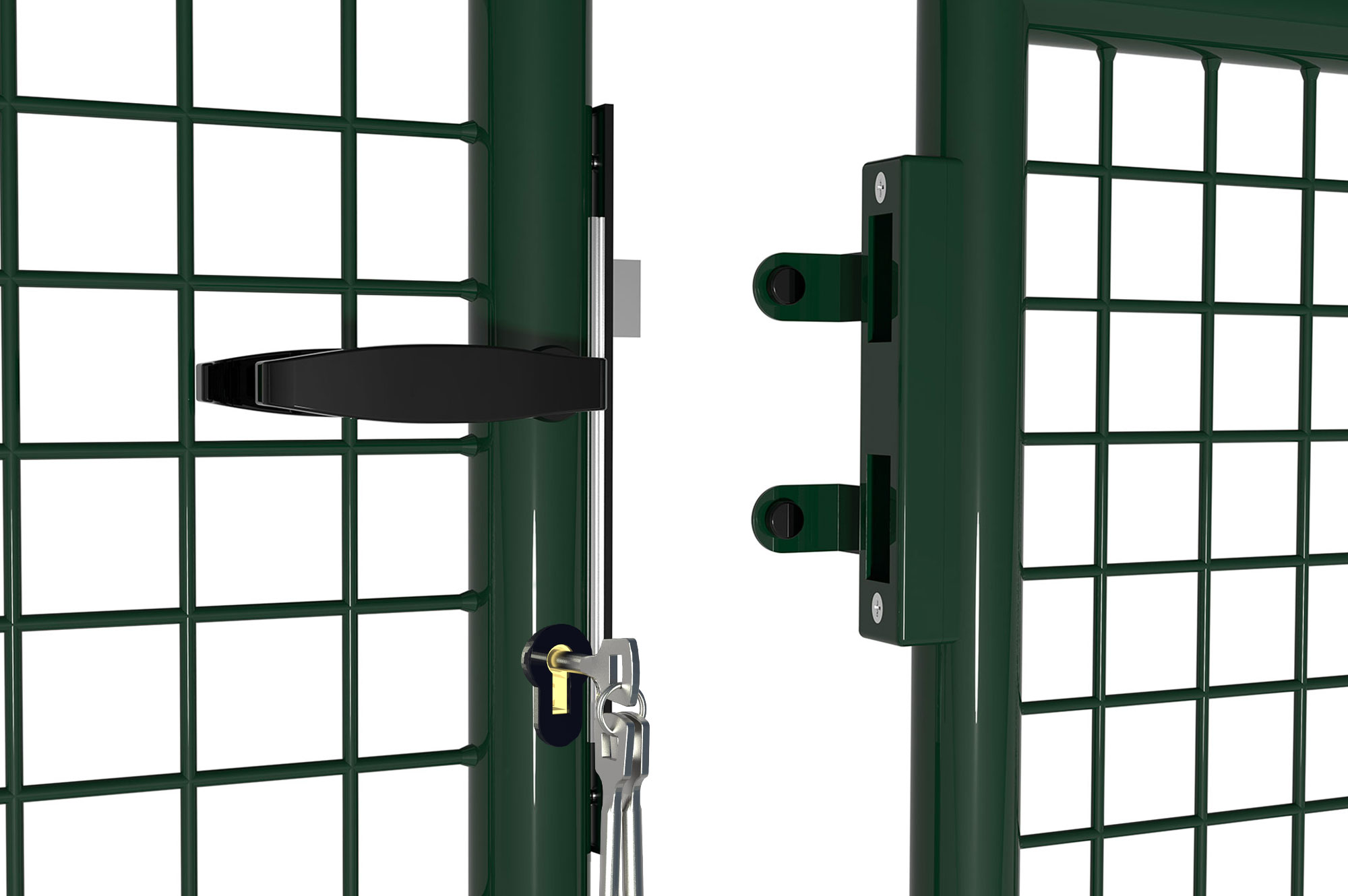 Portail grillagé OLGA 400x130cm vert 13