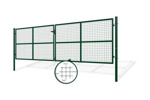 4m OLGA V.130cm Zelená síťová křídlová brána 5