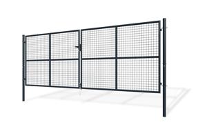 Portail grillagé OLGA 400x150cm gris 2