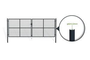 Portail grillagé OLGA 400x150cm gris 7