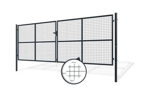 Portail grillagé OLGA 400x150cm gris 5