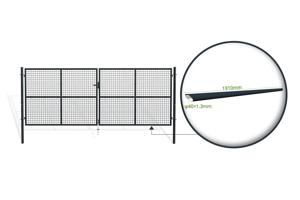 Portail grillagé OLGA 400x150cm gris 6