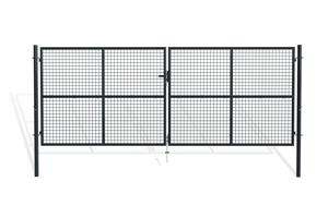 Cancello a battente in rete metallica 4m OLGA 400B150 Grigio main image