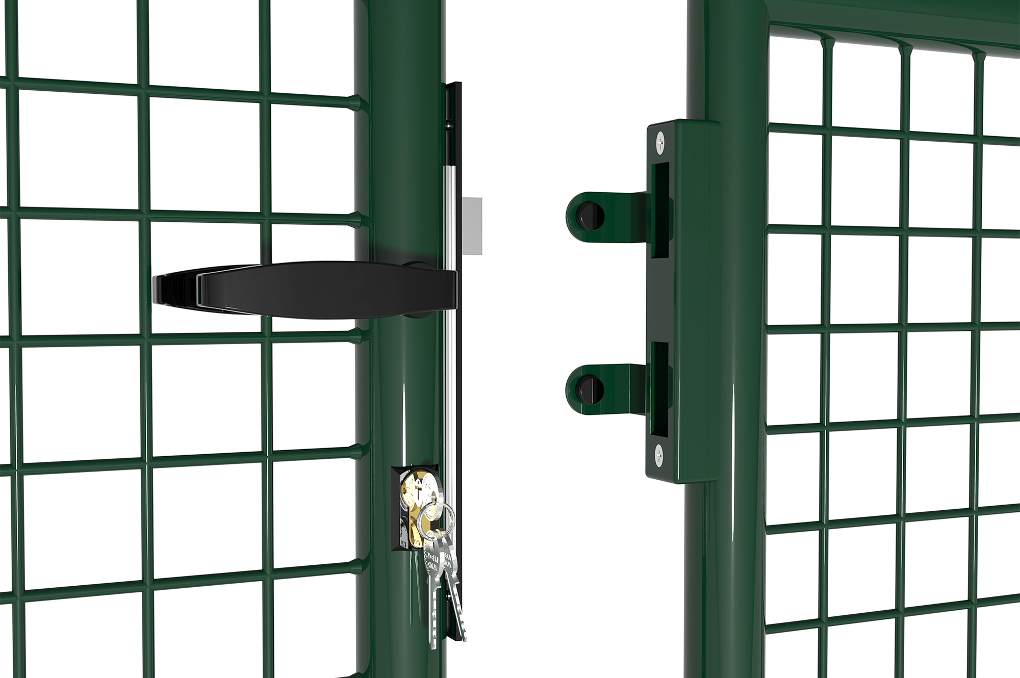 Puerta de malla metálica 4m OLGA 400x150cm Verde musgo