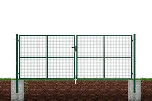 4m OLGA V.150cm Zelená síťová křídlová brána 9