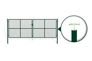 4m OLGA V.150cm Zelená síťová křídlová brána 7