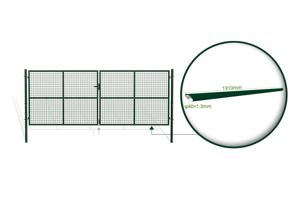 4m OLGA V.150cm Zelená síťová křídlová brána 6