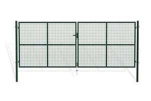 Cancello a battente in rete metallica 4m OLGA 400B150 Verde main image