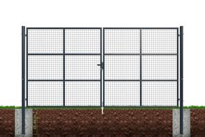 Portail grillagé OLGA 400x200cm gris 9