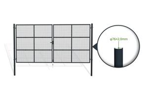 Portail grillagé OLGA 400x200cm gris 7