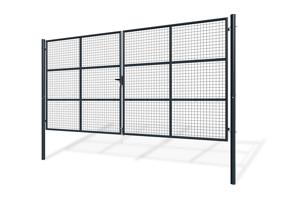 Portail grillagé OLGA 400x200cm gris 2