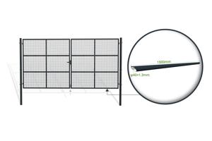 Portail grillagé OLGA 400x200cm gris 6