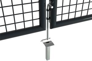 Portail grillagé OLGA 400x200cm gris 11