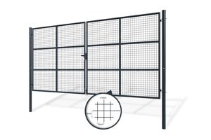 Portail grillagé OLGA 400x200cm gris 5