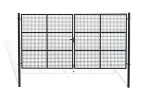 4m OLGA H.200cm Pelēki sieta veramie vārti main image