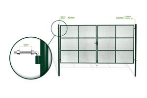 Portão de abrir em rede 4m OLGA 400B200 Verde 8