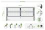 Portail grillage rigide RAZO 300x100cm gris thumbnail 11