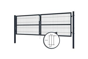 3m RAZO V.100cm Šedá síťová křídlová brána 5