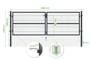 Portail grillage rigide RAZO 300x100cm gris thumbnail 3